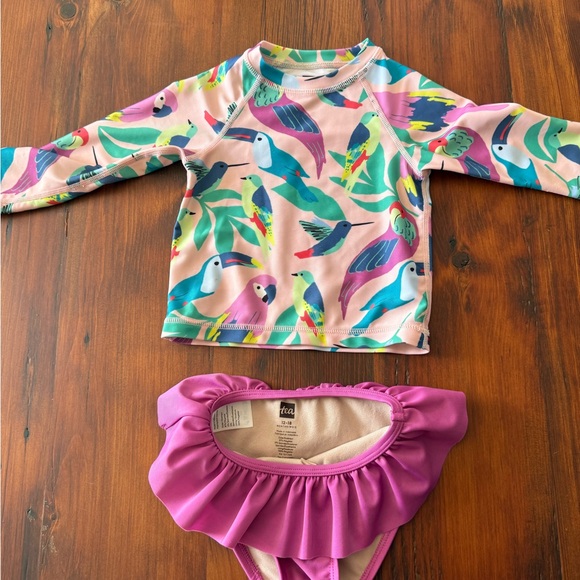 Tea Collection Tropical Bird Rashguard Set - Picture 1 of 2